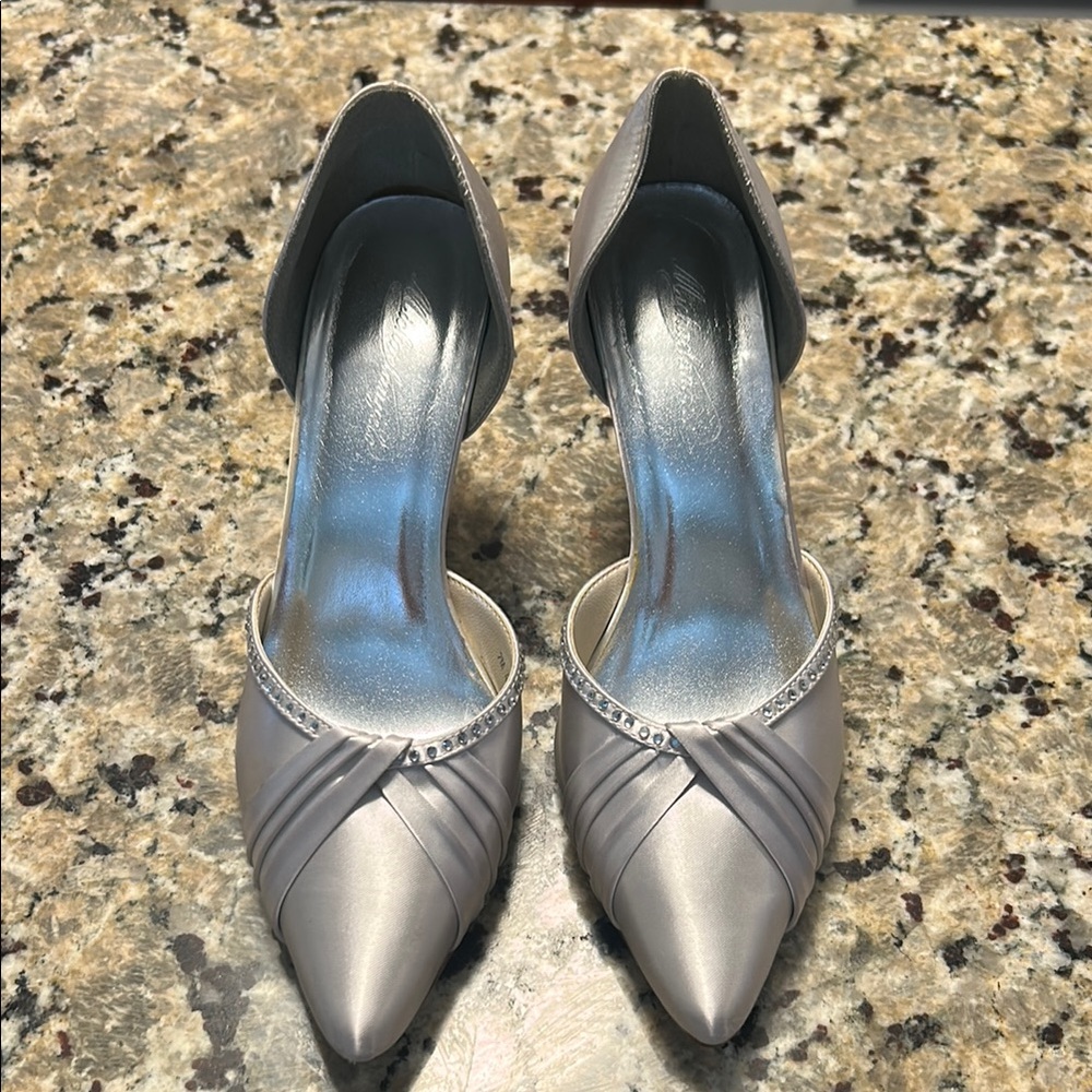 (Gently Used) Michael Angelo-Elegant Silver Women's Heels